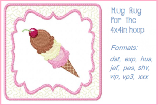 3 Scoops Embroidery Design for Etsy Sellers