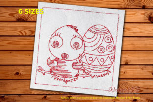 Cute Chick Easter Egg Redwork: A Designer's Review