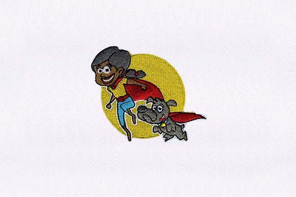 Girl with Dog: Merch-Ready Embroidery Design Review