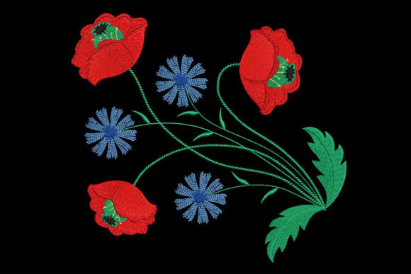 Gorgeous Poppy and Cornflowers