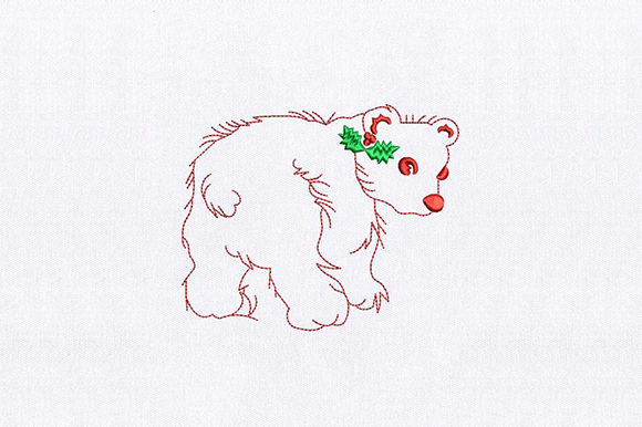 Red Bear Embroidery Design Review for Handmade Gifts